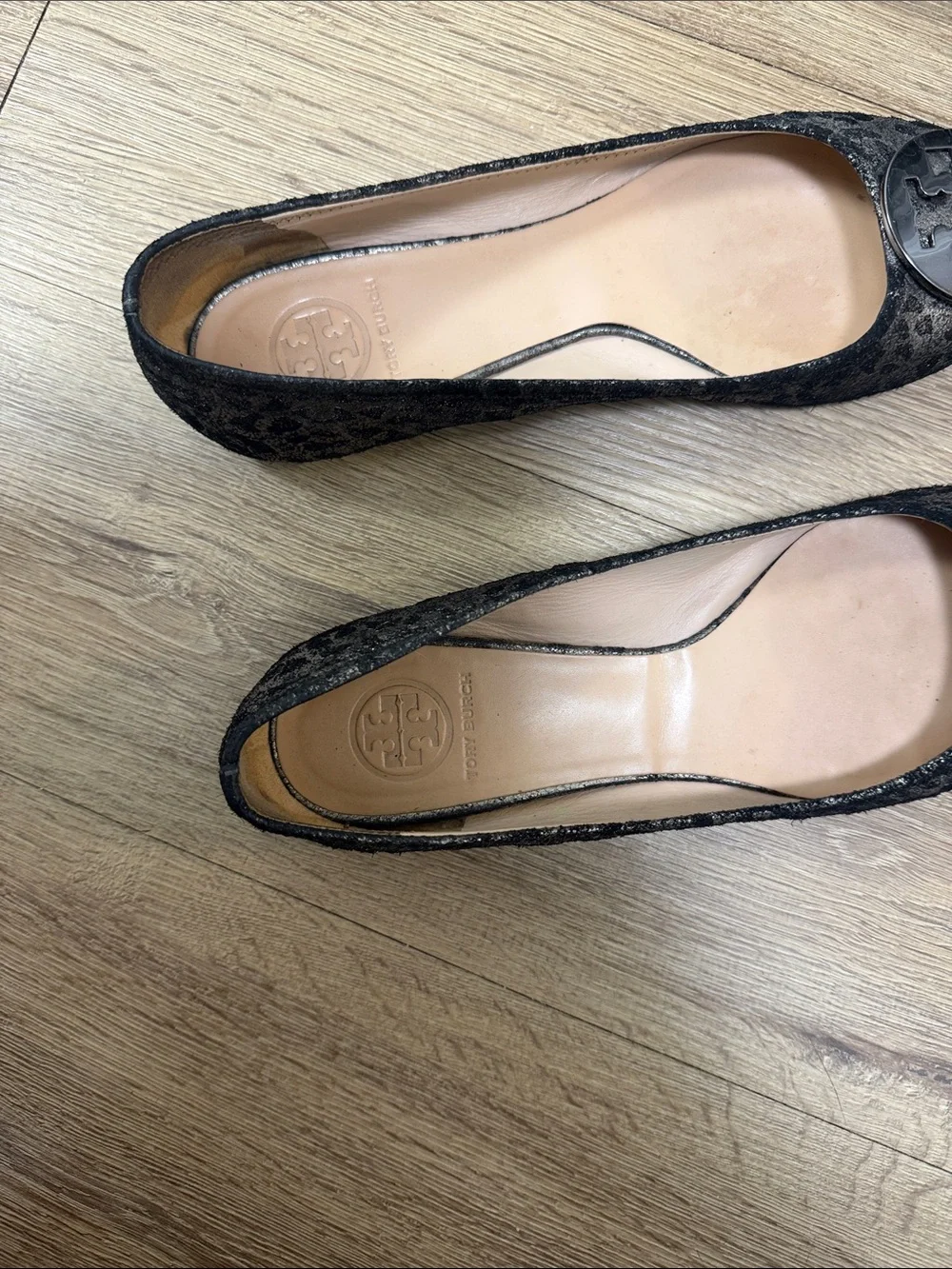 Tory Burch Luisa printed suede ballet flats
